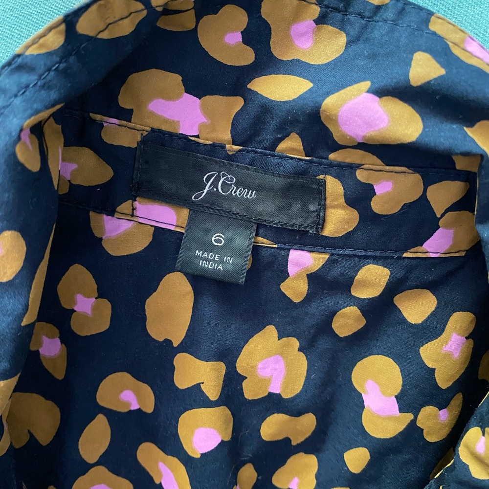 J Crew cotton fit-and-flare shirt dress